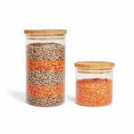 Steklene posode za shranjevanje v kompletu 2 ks razsutih živil – Bonami Essentials