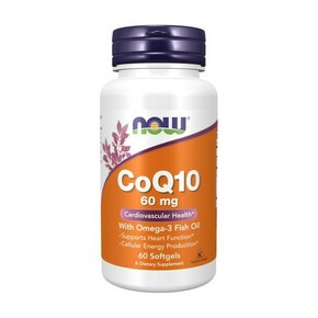 Koencim Q10 z omega-3 ribjim oljem NOW