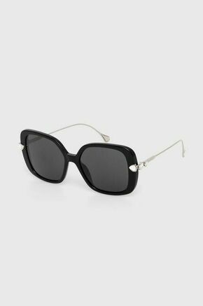 Sončna očala Swarovski 5679543 MESMERA črna barva - črna. Sončna očala iz kolekcije Swarovski. Model z enobarvnimi stekli in okvirji iz kombinacije umetne snovi in kovine. Ima filter UV 400.
