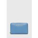 Usnjena denarnica MICHAEL Michael Kors ženski - modra. Mala denarnica iz kolekcije MICHAEL Michael Kors. Model izdelan iz naravnega usnja.