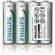 Philips baterije AA LongLife iz cinkovega klorida - 4 kosi