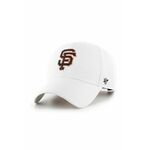 Kapa s šiltom 47 brand MLB San Francisco Giants bela barva, B-MVP22WBV-WH - bela. Kapa s šiltom vrste baseball iz kolekcije 47 brand. Model izdelan iz pletenine z nalepko.