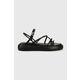 Usnjeni sandali Vagabond Shoemakers Blenda ženski, črna barva, 5519.801.20 - črna. Sandali iz kolekcije Vagabond Shoemakers. Model je izdelan iz naravnega usnja. Model z mehkim, oblikovanim vložkom zagotavlja udobje.