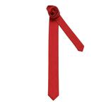 Svilena kravata HUGO rdeča barva - rdeča. Kravata iz kolekcije HUGO. Model izdelan iz enobarvne tkanine.