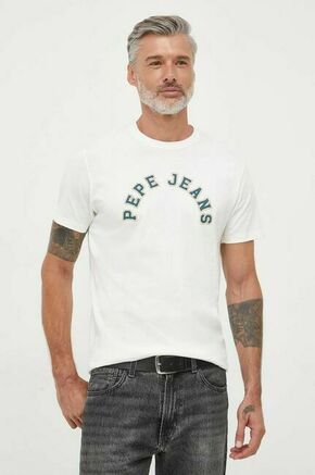 Bombažna kratka majica Pepe Jeans Westend bež barva - bež. Kratka majica iz kolekcije Pepe Jeans