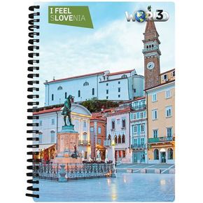 World 3D notebook A5 80L – Piran