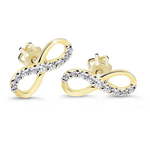 Cutie Diamonds Elegantni uhani iz rumenega zlata z neskončnimi diamanti DZ60149-30-00-X-1