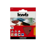 KWB samolepilni trikotni brusni papir za les in kovino, 96 mm, GR 120, 5 kosov (492812)