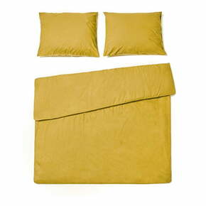Gorčično rumena bombažna posteljnina za zakonsko posteljo Bonami Selection