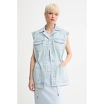 Jeans brezrokavnik MUNTHE USAMI - modra. Brezrokavnik iz kolekcije MUNTHE. Lahek model, izdelan iz jeansa. Model iz izjemno udobne bombažne tkanine.