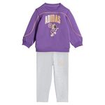ADIDAS SPORTSWEAR Športna trenirka 'Disney Minnie Maus' temno rumena / pegasto siva / lila / bela 29345264