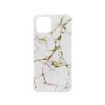 Chameleon Apple iPhone 12 Mini - Gumiran ovitek (TPUP) - Marble - belo-zlat