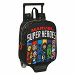 slomart šolski nahrbtnik s kolesi the avengers super heroes črna (22 x 27 x 10 cm)