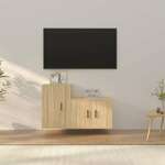 Greatstore Komplet TV omaric 2-delni sonoma hrast inženirski les