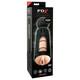 PDX Elite Mega Milker - vibracijski masturbator z glavo penisa (črn)