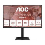 AOC Q27E4U monitor, IPS, 27", 16:9, 2560x1440, 120Hz, pivot, HDMI, Display port, VGA (D-Sub), USB