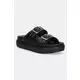 Usnjeni natikači Steve Madden Freelance - črna. Natikači iz kolekcije Steve Madden. Model je izdelan iz naravnega usnja. Model z mehkim, oblikovanim vložkom zagotavlja udobje.