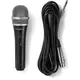 Nedis Žični mikrofon / kardioida/ snemljiv kabel 5 m/ 600 Ohm/ -72 dB/ priključek 6,35 mm/ stikalo/ kovina/ črna/siva