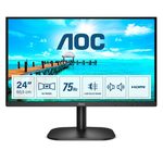 AOC 24B2XDAM monitor, VA, 23.8"/24", 16:9, 1920x1080, 75Hz, HDMI, DVI, VGA (D-Sub)