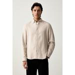 Marc O'Polo srajca moška z lyocellom bež 5000012465