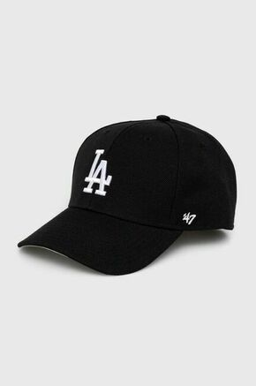 Kapa iz mešanice volne 47brand MLB Los Angeles Dodgers črna barva