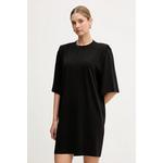 Pinko oversize obleka z acetatom črna 106484.A32D