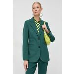 Suknjič MAX&amp;Co. zelena barva - zelena. Elegantna suknjič iz kolekcije MAX&amp;Co. Model izdelan iz vzorčaste pletenine. Tanek, gosto pleten material.