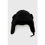 Otroška kapa GAP črna barva, - črna. Otroška kapa iz kolekcije GAP. Model izdelan iz kombinacija različnih materialov.