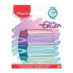 WEBHIDDENBRAND Označevalnik Maped Fluo Peps Classic Glitter komplet 4 barv