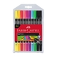 Faber Castell obojestranski markerji - neonski 10 kosov