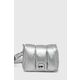 Torbica Karl Lagerfeld srebrna barva - srebrna. Majhna torbica iz kolekcije Karl Lagerfeld. Model na zapenjanje, izdelan iz tekstilnega materiala.