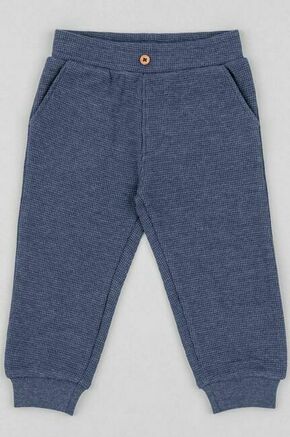 Otroške trenirke zippy - modra. Kratke hlače za dojenčka iz kolekcije zippy. Model izdelan iz enobarvne pletenine.