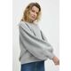 Bombažen pulover Answear Lab ženska, siva barva - siva. Pulover iz kolekcije Answear Lab, izdelan iz melange materiala. Model iz izjemno udobne bombažne tkanine.