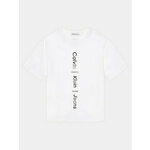 Calvin Klein Jeans Majica Maxi Inst Logo IB0IB02036 Bela Relaxed Fit
