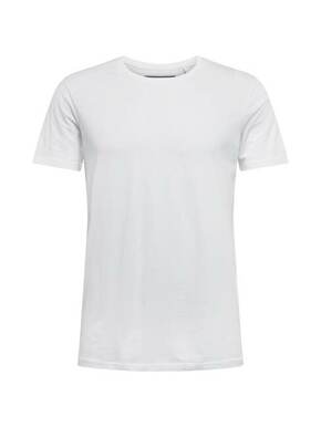 Bombažen t-shirt !SOLID bela barva - bela. T-shirt iz kolekcije !SOLID. Model izdelan iz tanke