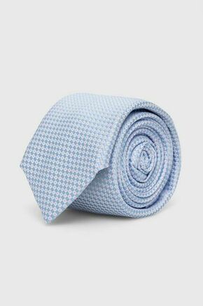 Kravata HUGO - modra. Kravata iz kolekcije HUGO. Model izdelan iz vzorčaste tkanine.