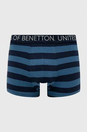 Boksarice United Colors of Benetton moški - modra. Boksarice iz kolekcije United Colors of Benetton. Model izdelan iz elastične pletenine.