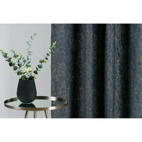 Temno modra/siva zavesa 135x280 cm Wayland – Mendola Fabrics