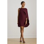 Obleka Lauren Ralph Lauren - bordo. Obleka iz kolekcije Lauren Ralph Lauren. Model izdelan iz enobarvnega materiala. Poliester zagotavlja večjo odpornost na gubanje.