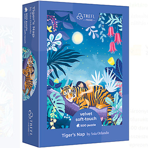 Trefl Velvet Soft-Touch sestavljanka 500 UFT - Asia Orlando: Speči tiger