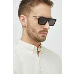 Sončna očala Gucci moški, črna barva - črna. Sončna očala iz kolekcije Gucci. Model z enobarvnimi stekli in okvirji iz kombinacije kovine in plastike. Ima filter UV 400.