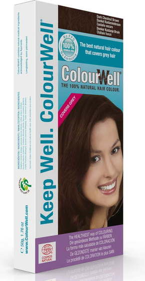 "ColourWell Barva za lase temna kostanjevo rjava - 50 g"