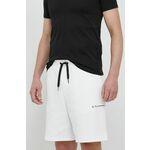 Kratke hlače Armani Exchange moški, bela barva - bela. Kratke hlače iz kolekcije Armani Exchange. Model izdelan iz enobarvnega materiala.