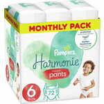 Pampers Pants Harmonie hlačne plenice, Velikost 6, 15 kg+, 72 kosov&nbsp;