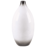 Beliani Dekorativna vaza 46 cm bela BAEZA
