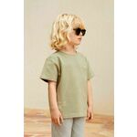 Otroška bombažna kratka majica Liewood Sixten Placement Shortsleeve T-shirt zelena barva - zelena. Otroška kratka majica iz kolekcije Liewood. Model izdelan iz tanke, rahlo elastične pletenine.