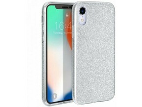 OSTALO Silikonski ovitek z bleščicami bling za iPhone 11 pro max srebrn