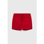 Otroške kopalne kratke hlače Guess rdeča barva - rdeča. Otroški kopalne kratke hlače iz kolekcije Guess. Model izdelan iz enobarvnega materiala.