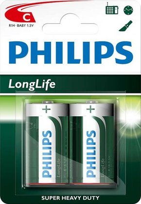 Philips baterije LongLife Blister C
