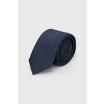 Svilena kravata HUGO mornarsko modra barva - mornarsko modra. Kravata iz kolekcije HUGO. Model izdelan iz vzorčaste, svilene tkanine. Visokokakovosten, udoben material.